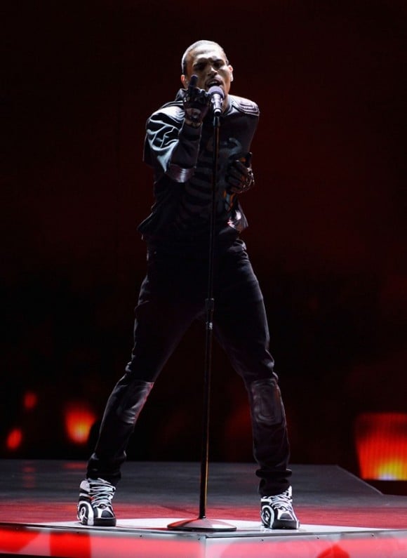 Chris Brown Performs at BET Awards in the Reebok Shaqnosis