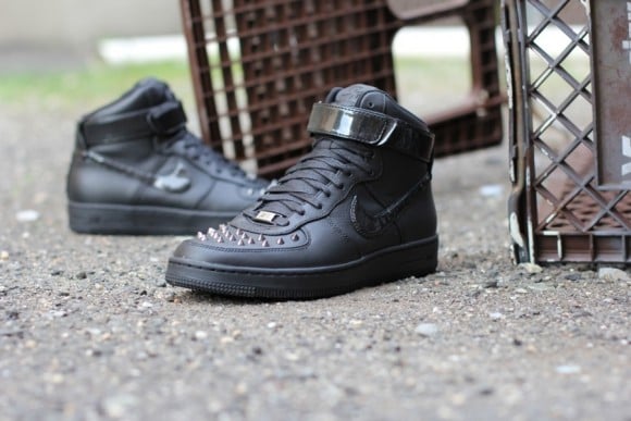 Nike Air Force 1 High Downtown Spike Black Black Another Look