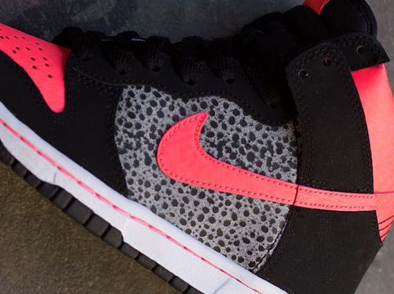 Nike Dunk High GS Safari Black  Atomic Red Now Available
