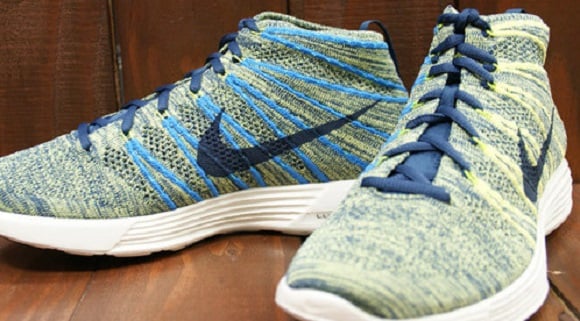 Nike Flyknit Chukka Squadron Blue Electric Yellow First Look