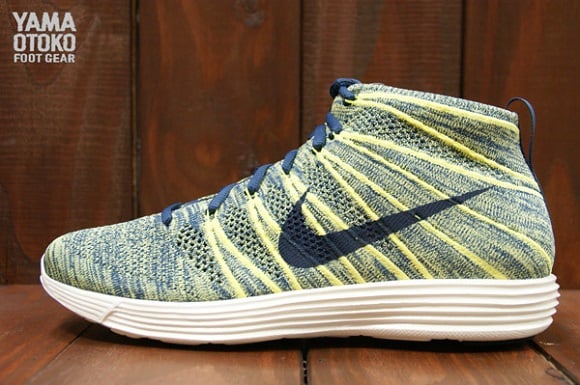 Nike Flyknit Chukka Squadron Blue Electric Yellow First Look