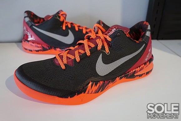 Nike Kobe 8 System PP Black Red Camo Detailed Look