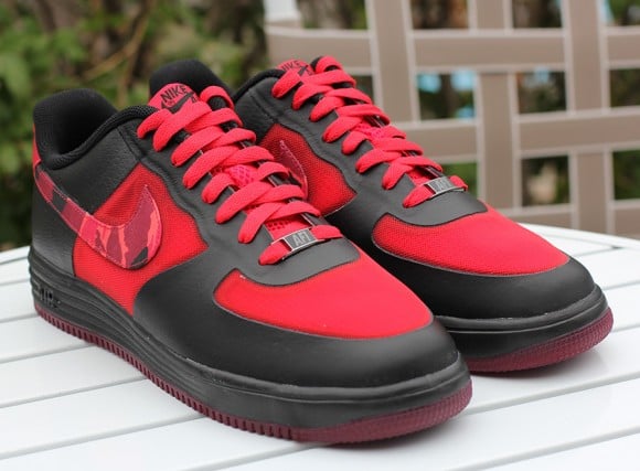 Nike Lunar Force 1 Fuse Leather Red Camo Swoosh
