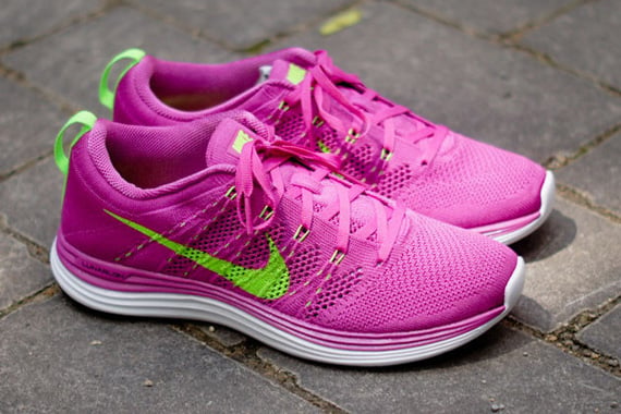 Nike WMNS Flyknit Lunar1+ Club Pink Electric Green Now Available Kith