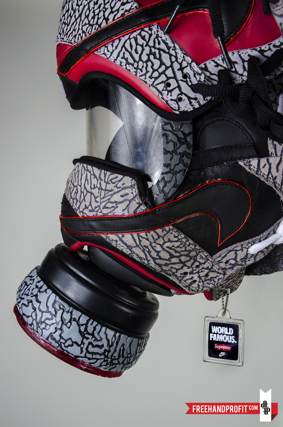 Supreme x Nike SB Dunk Low Gasmask by Freehand Profit