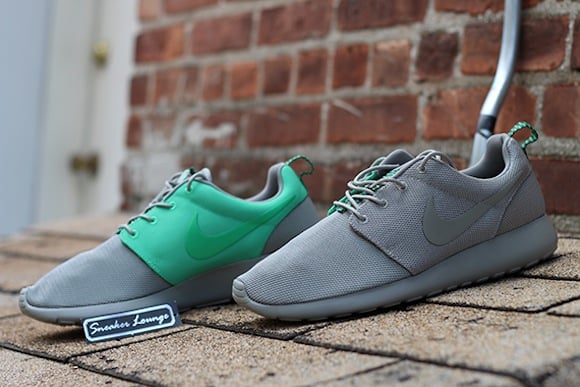 Nike Roshe Run Split Green Grey Now Available