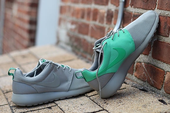Nike Roshe Run Split Green Grey Now Available