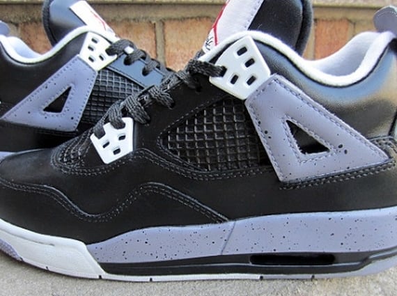 Air Jordan IV GS Black Cement Customs by FETTi D’BIASI