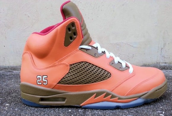Air Jordan V Cleveland Browns Custom by Ecentrik Artistry 