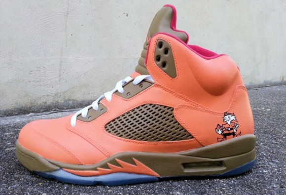 Air Jordan V Cleveland Browns Custom by Ecentrik Artistry 