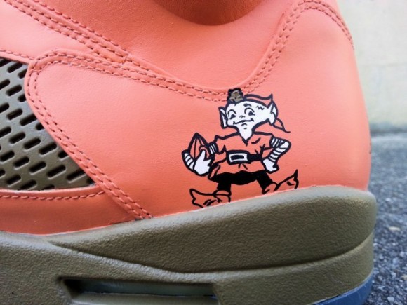 Air Jordan V Cleveland Browns Custom by Ecentrik Artistry