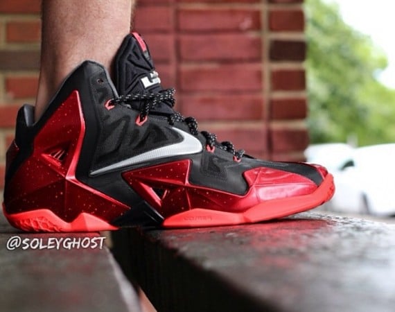 Nike LeBron XI Heat On Feet Images