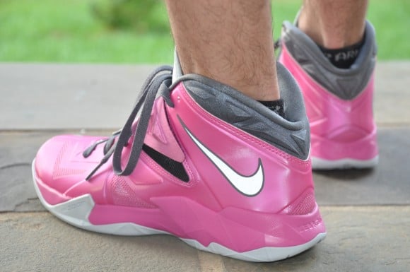 Nike Zoom LeBron Soldier VII Think Pink On Foot First Look