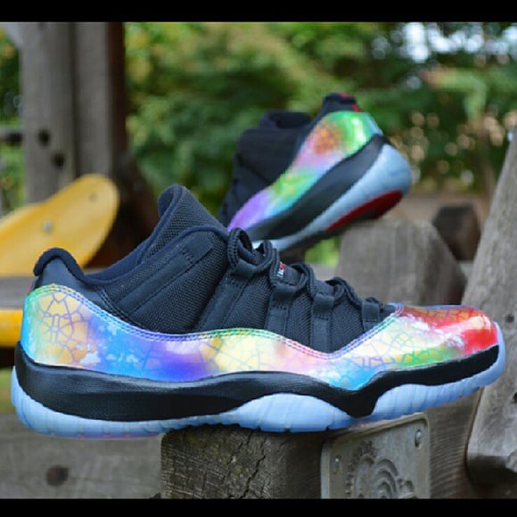 Air Jordan XI (11) Low “Stained Glass” by Kickasso