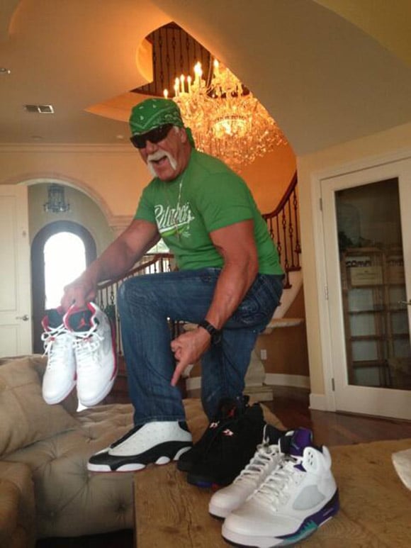 Celebrity Sneaker Watch: Hulk Hogan shows off another shipment of Jordans