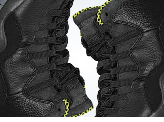 Air Jordan 10 Black Cool Grey Anthracite Venom Green First Look