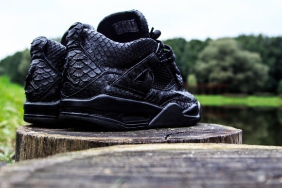 Air Jordan IV Black Python Customs by McMaggi