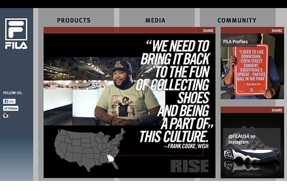 FILA Launches Microsite