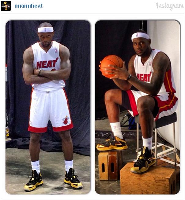 LeBron James Brings Out Nike LeBron X (10) Elite Customs During Miami Heat Media Day