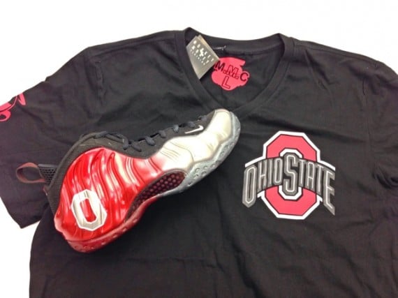 Nike Air Foamposite One Ohio State Customs by Sole Swap