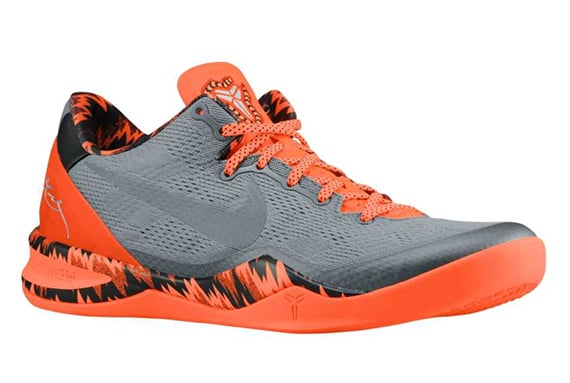 Nike Kobe 8 PP Cool Grey Metallic Silver Team Orange Now Available