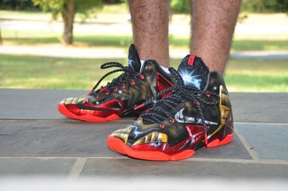 Nike LeBron 11 “Mark 6” Ironman Customs – On-Feet Images