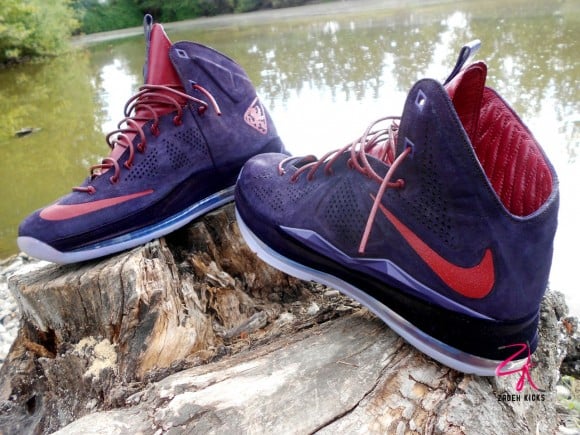 Nike LeBron X EXT Plum Customs by Zadeh Kicks