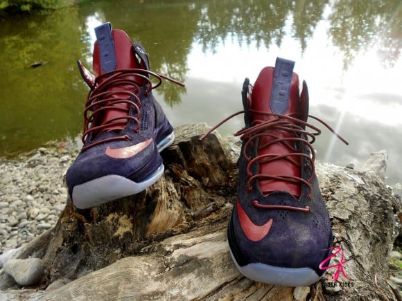 Nike LeBron X EXT Plum Customs by Zadeh Kicks