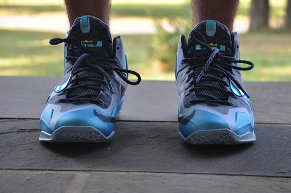 Nike LeBron XI 11 Gamma Blue On Feet Images