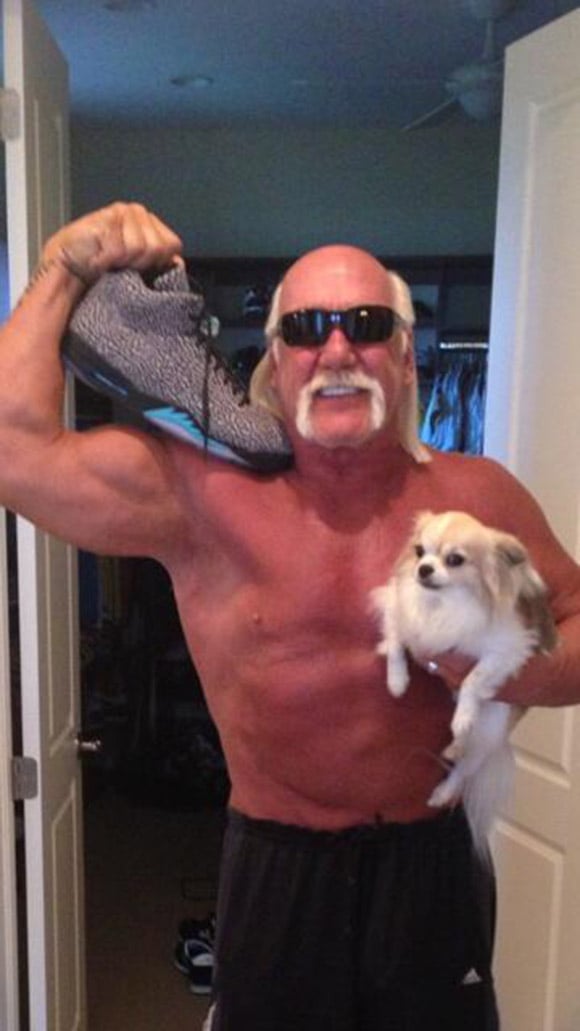 Celebrity Sneaker Watch: Hulk Hogan “Flexing” on Twitter with his Jordan “3Lab5”
