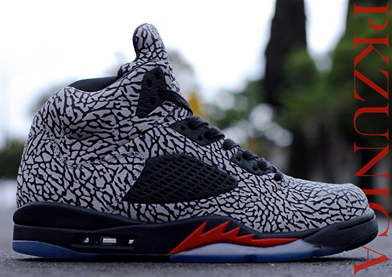 Air Jordan 5 3Lab5 Fire Red Customs by PK ZUNIGA