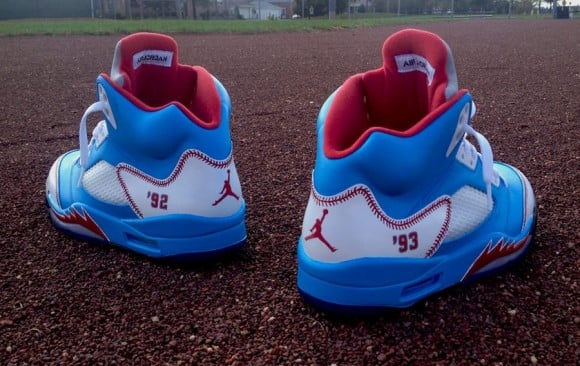 Air Jordan 5 Toronto Blue Jays by DeJesus Customs