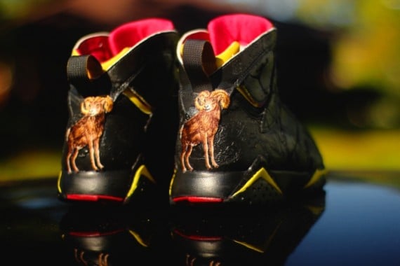 Air Jordan 7 Crude Brood Customs by Rocket Boy Nift