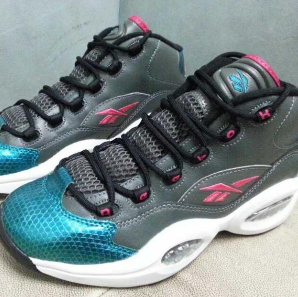 Reebok Question Mid (GS) ‘Grey/Teal-Pink’