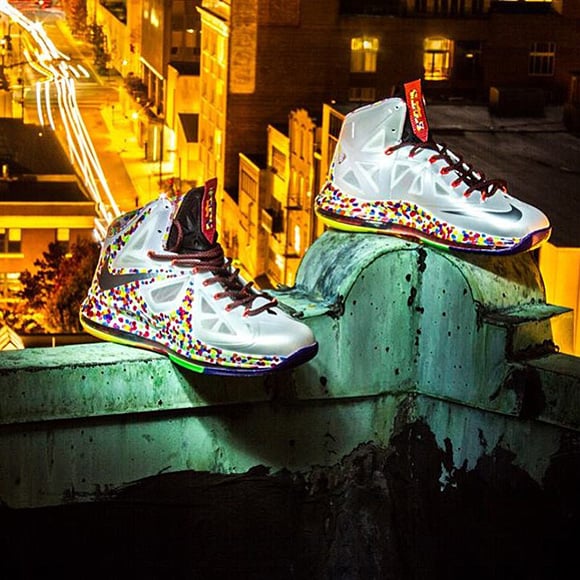 LeBron X (10) “Fruity Pebbles” by District Customs