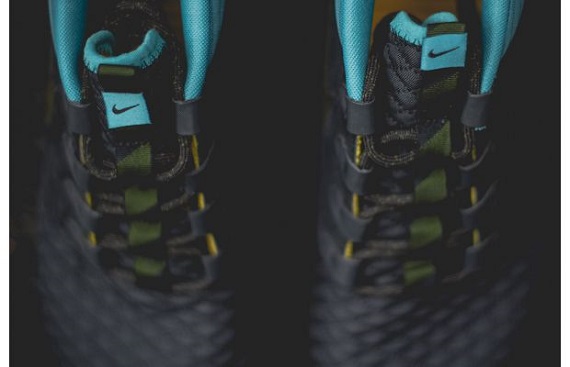 Nike Roshe Run SneakerBoot Dark Loden and Mineral Teal 