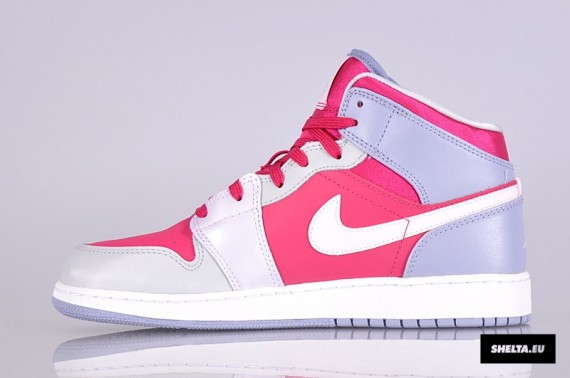 Air Jordan 1 Mid GS Hyper Fuchsia Arctic Pink Pebble Grey Now Available 