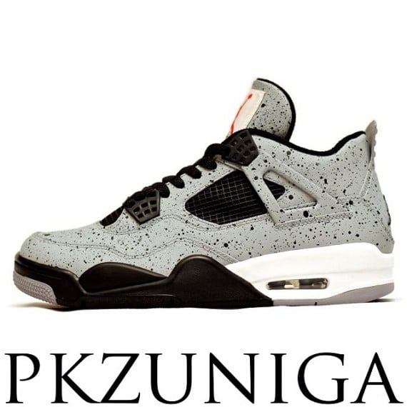 Air Jordan 4 Cement Flip Customs by PKZUNIGA