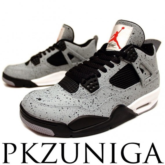 Air Jordan 4 Cement Flip Customs by PKZUNIGA
