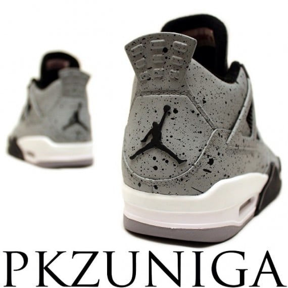 Air Jordan 4 Cement Flip Customs by PKZUNIGA