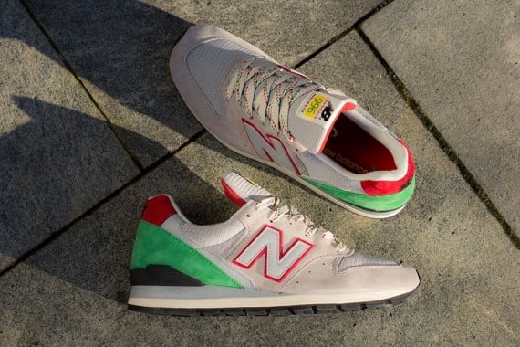 New Balance 996 Grey Red Green