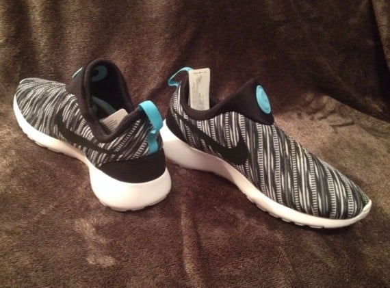  Nike Roshe Run Slip-On Black White