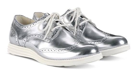Cole Haan Metallic Gold and Silver LunarGrand Wingtip