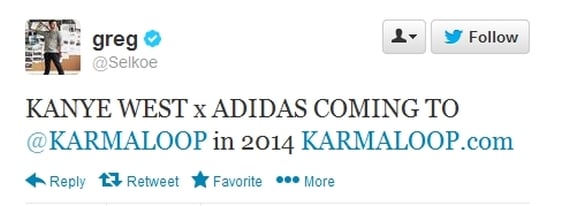 Kanye West x adidas Product to be Sold at Karmaloop