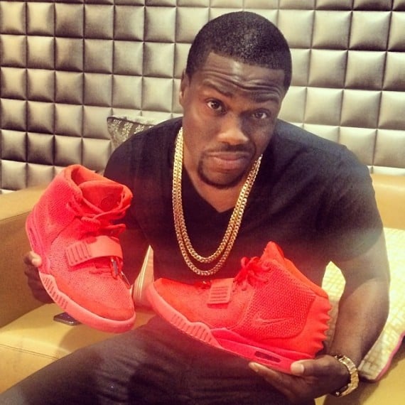 Kevin Hart in Nike Air Yeezy 2 Red October