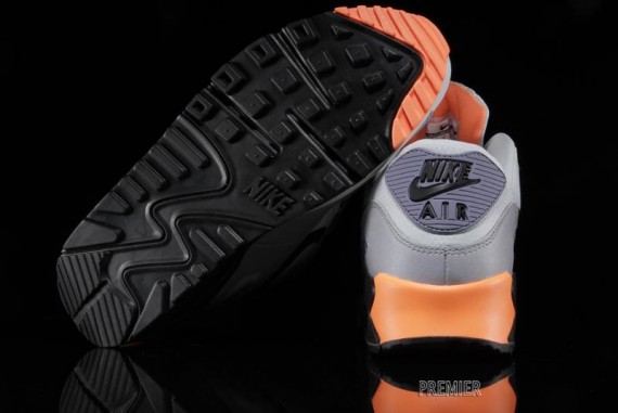 Nike Air Max 90 Essential Light Base Grey Iron Purple Atomic Orange Now Available
