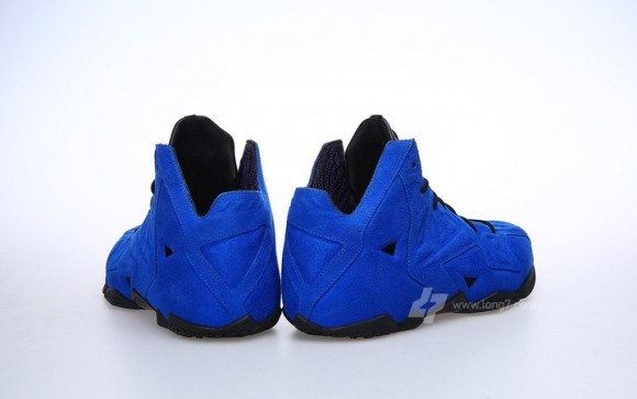 Nike LeBron 11 EXT Blue Suede Detailed Look