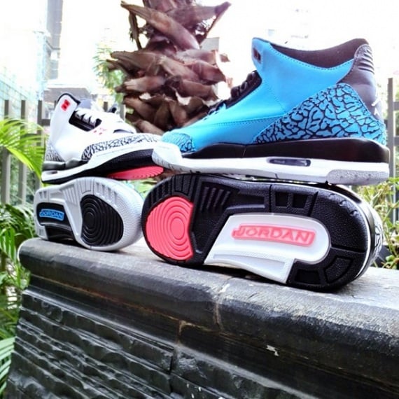 Battle of the Air Jordan IIIs: Cement Grey vs. Powder Blue