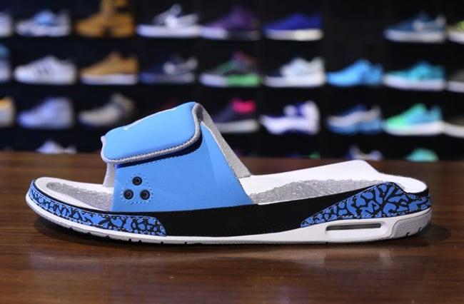 blue jordan slides