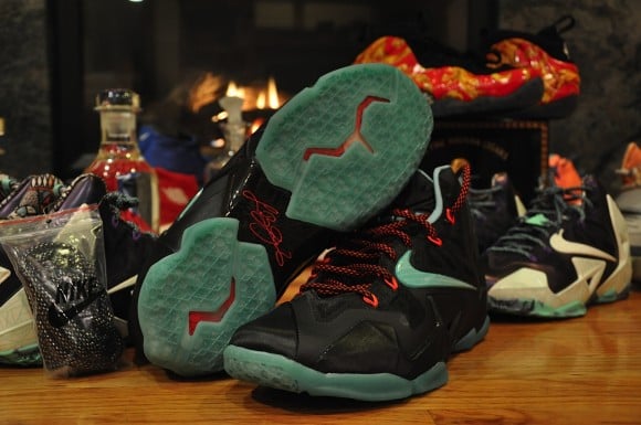 Nike LeBron 11 Black Blue Red Another Quick Look